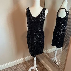 Black sequins dress